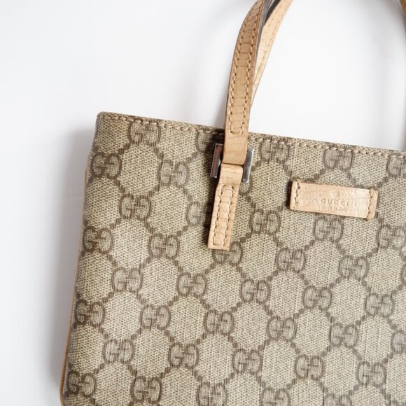 Authentic Preowned Gucci Beige GG Canvas Mini Handbag - Picture 2 of 16